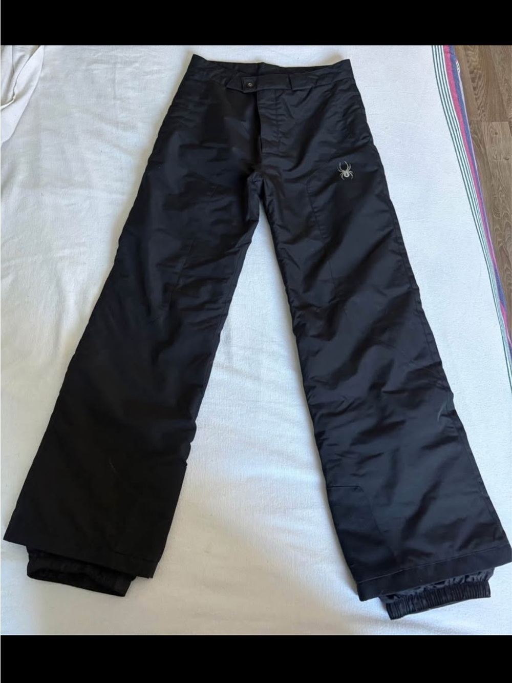 Spyder Black Kids Snow Pants with Logo